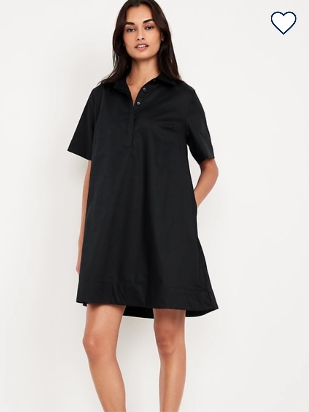 Old Navy Mini Swing Dress Black Polo Shirt Dress
